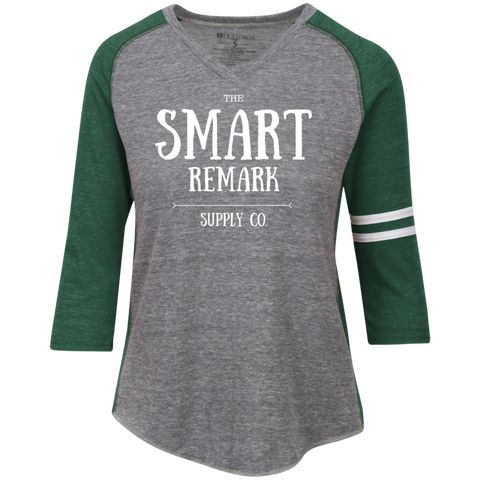 Smart Remark2 Ladies' Vintage V-neck Shirt